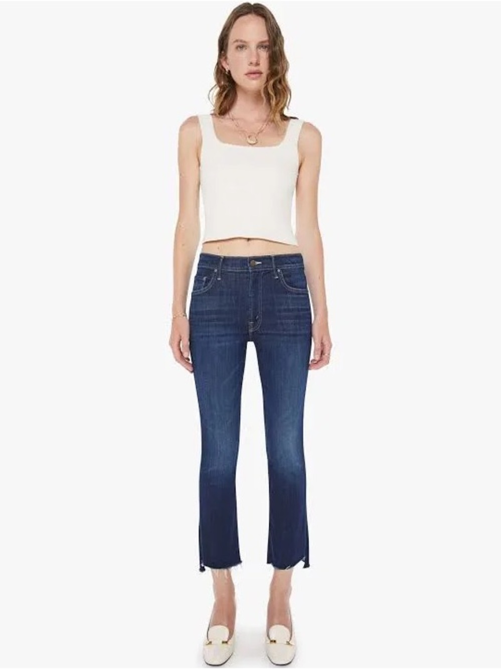 MOTHER The Insider Crop Step Fray Size 29